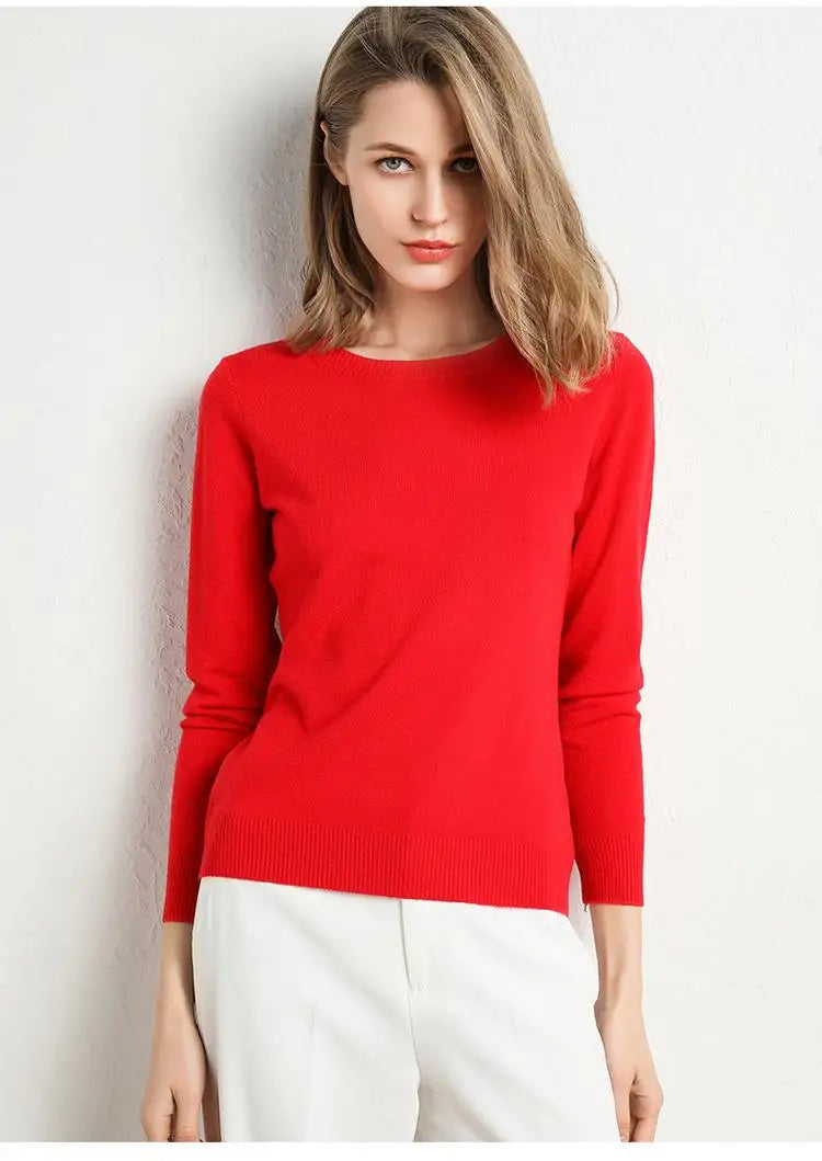 Pull en laine Mérinos BASIC à Col rond