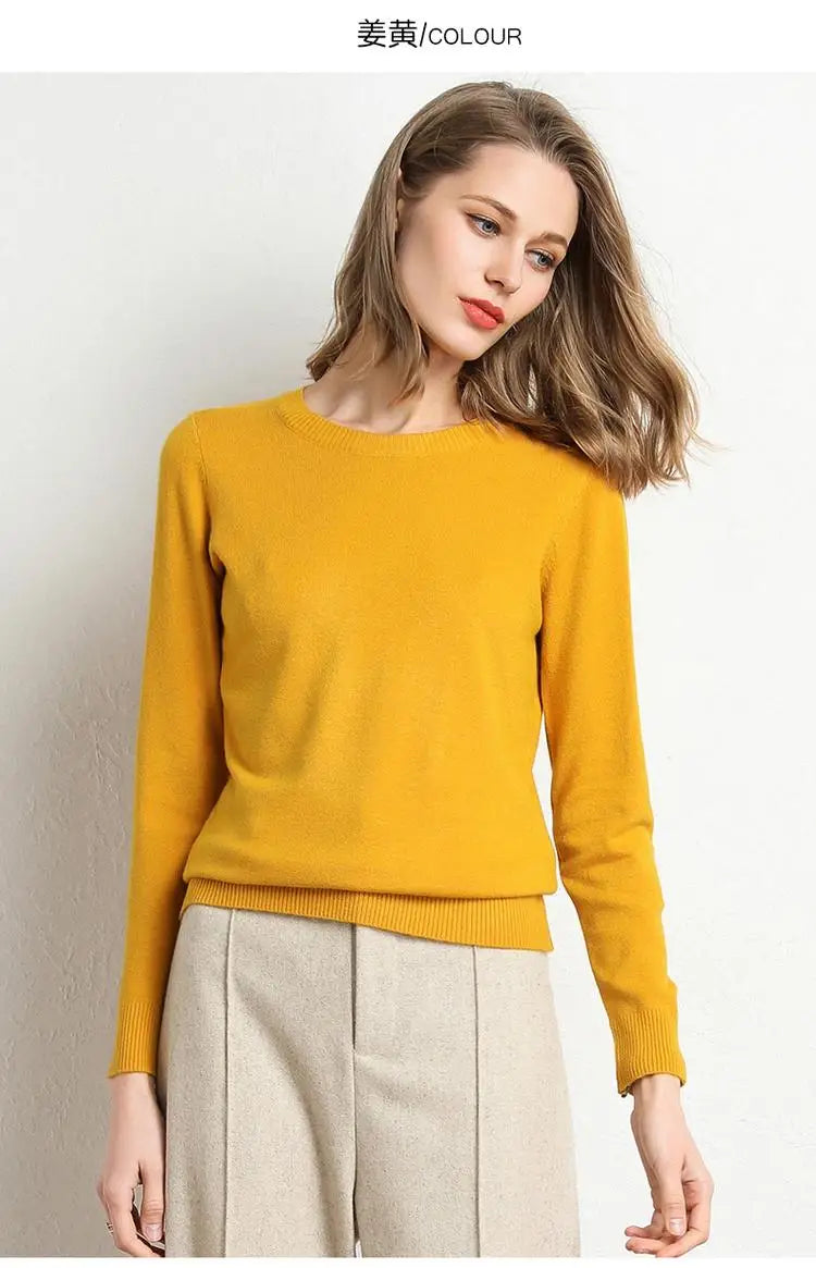 Pull en laine Mérinos BASIC à Col rond