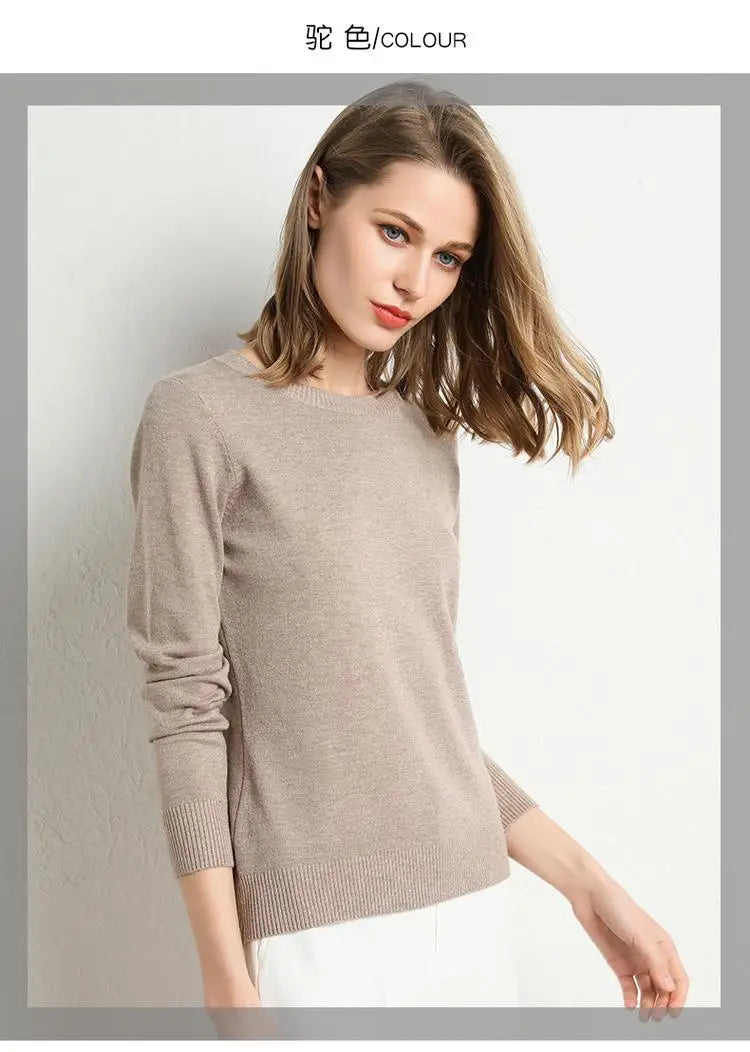 Pull en laine Mérinos BASIC à Col rond