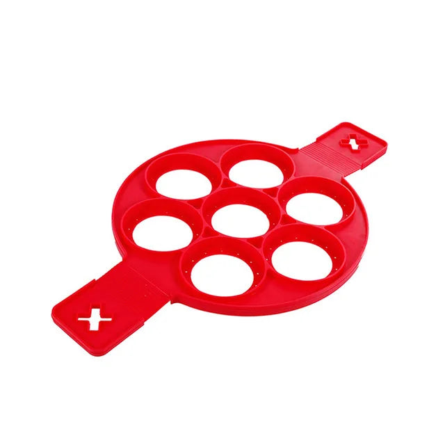 Moule en Silicone Anti-adhésif pour Crêpes & Oeufs - 4 Formes