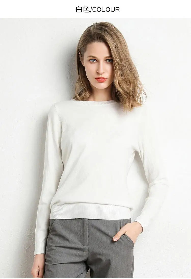 Pull en laine Mérinos BASIC à Col rond