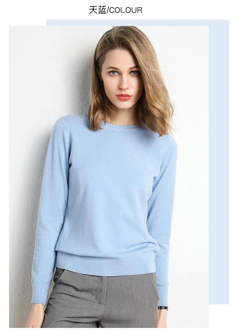 Pull en laine Mérinos BASIC à Col rond