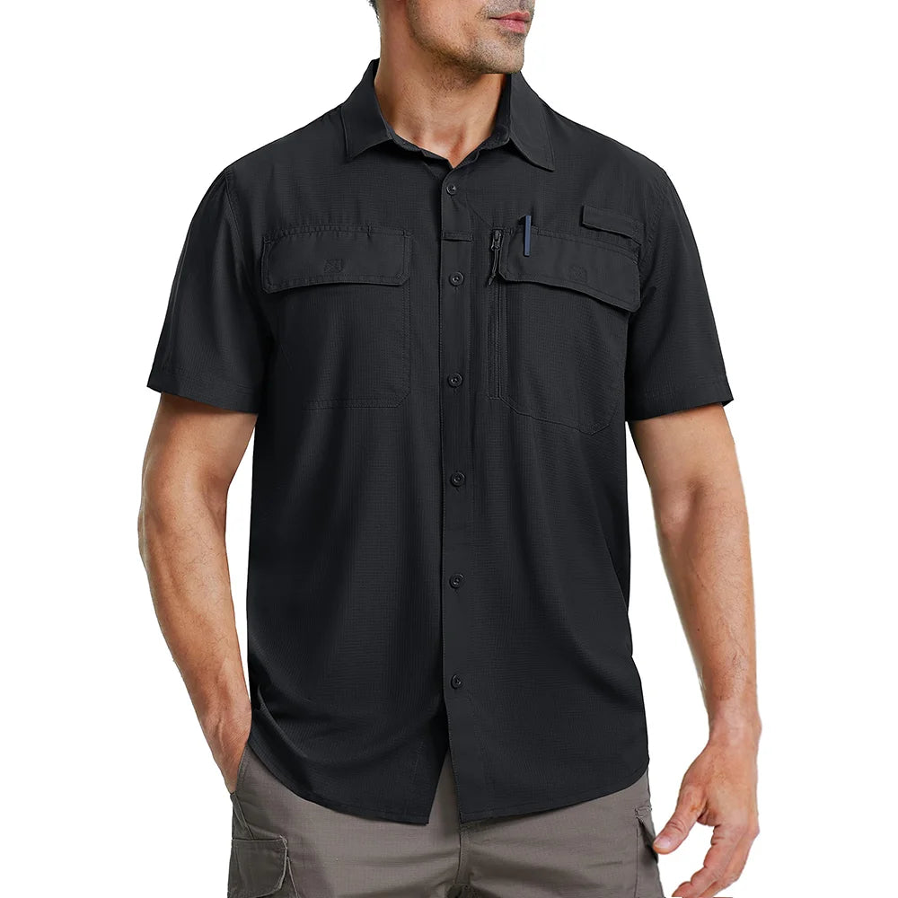 Chemise Cargo Homme Anti-UV à Séchage Rapide