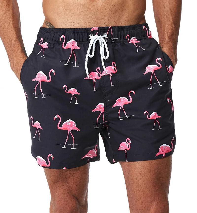 Short de Bain à Cordon et Différents Motifs