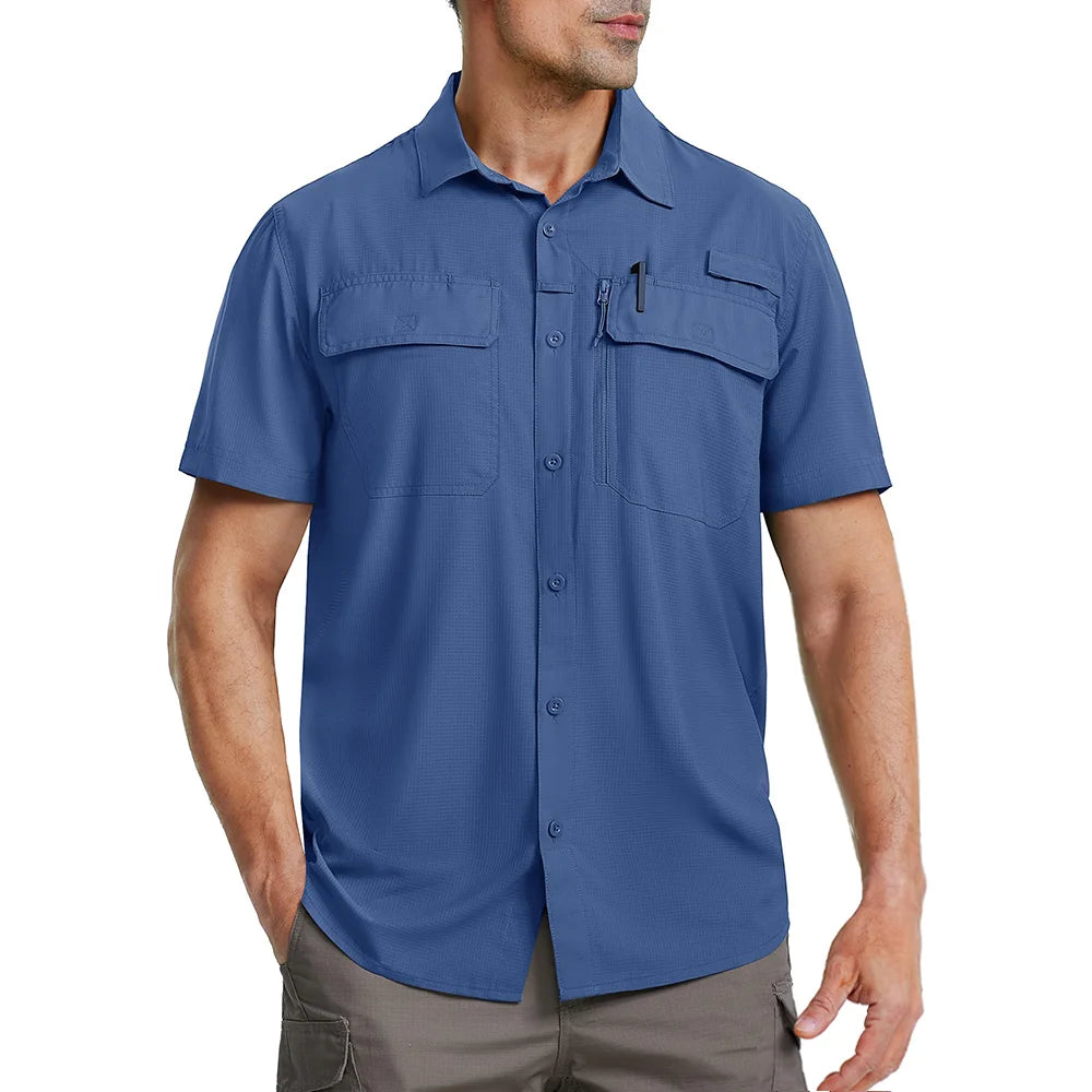 Chemise Cargo Homme Anti-UV à Séchage Rapide