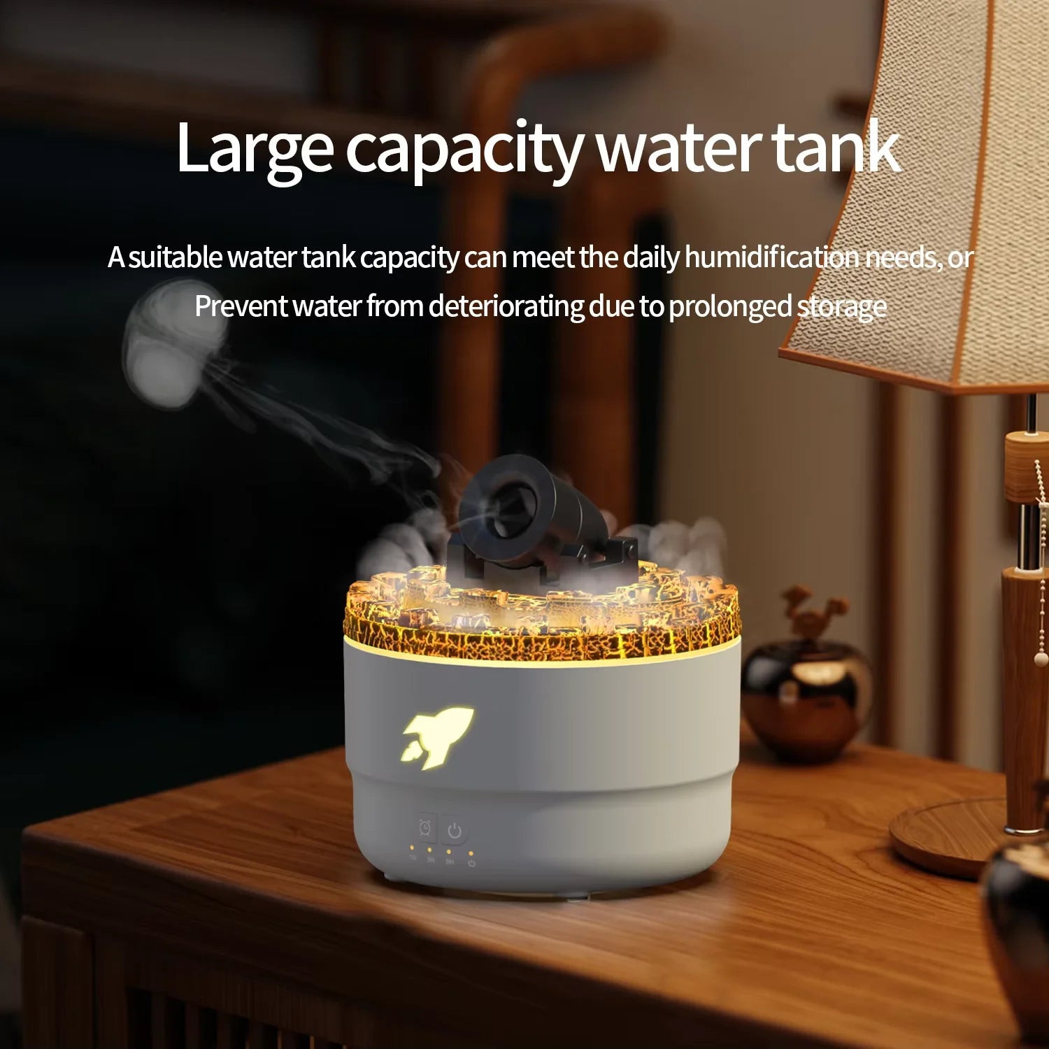 Humidificateur d'Aromathérapie Design Canon Volcanique