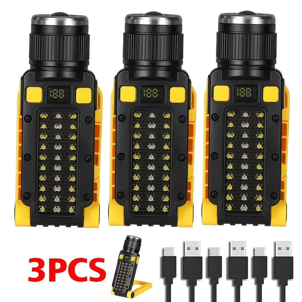 Mini Torche Multifonction Puissante COB USB – Powerbank Intégrée
