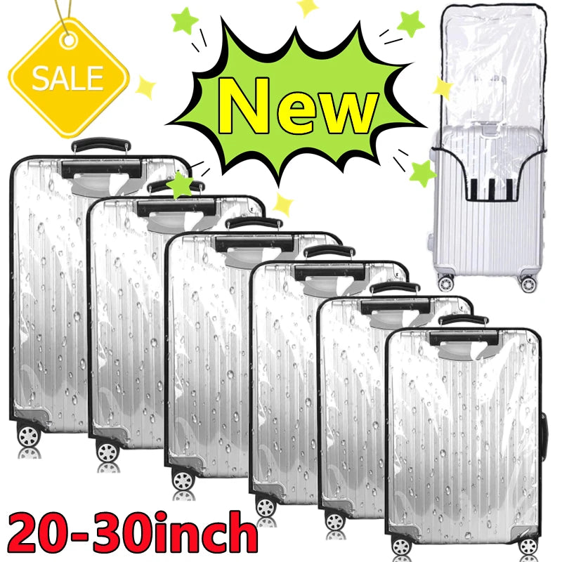 Housse de Protection Transparente pour Valise 50 à 76CM – PVC Épais Imperméable Anti-Rayures