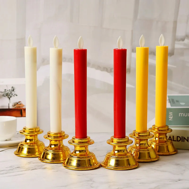 Lot de 2 Bougies Cierges Chandelier à LED