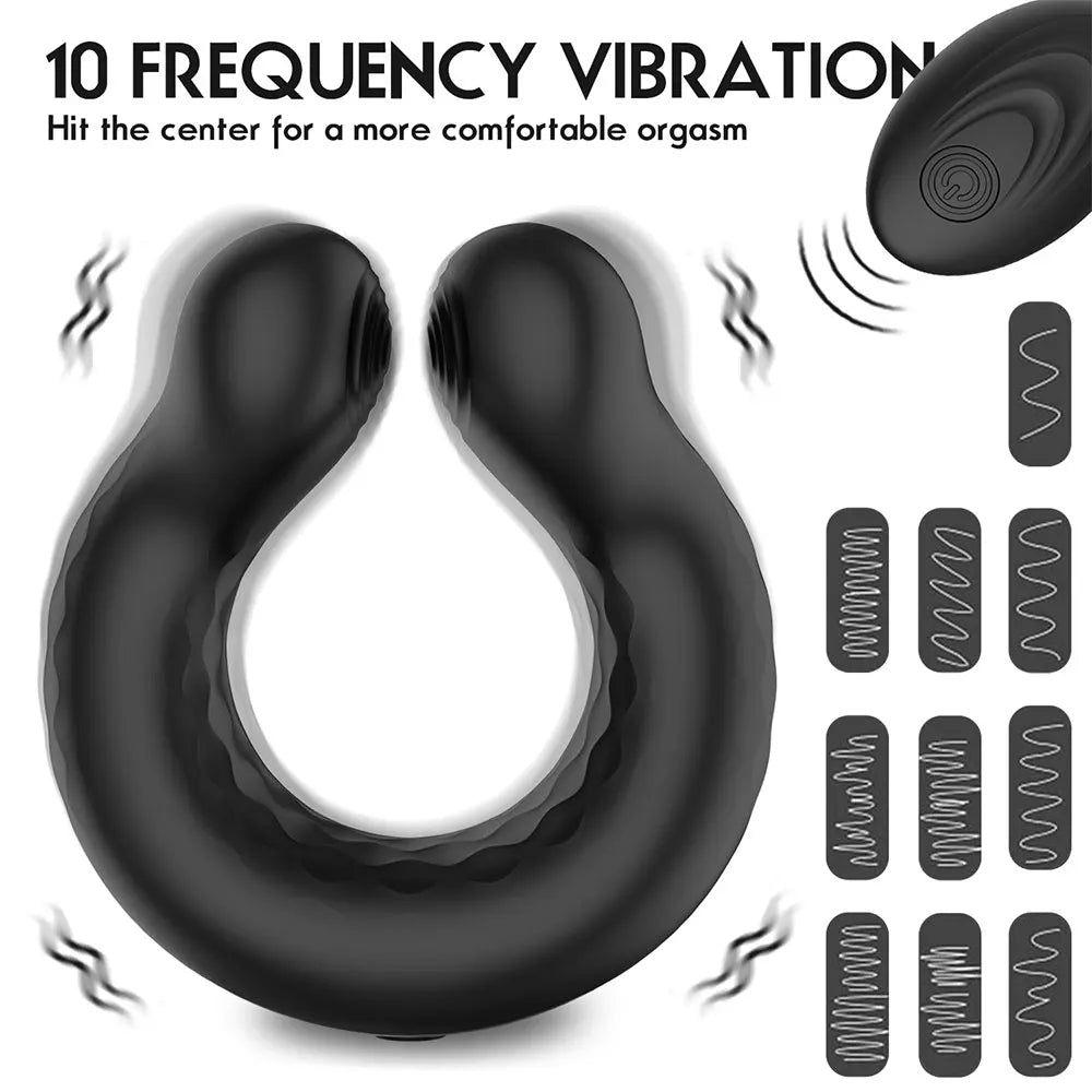 Anneau vibrant en silicone - Homme