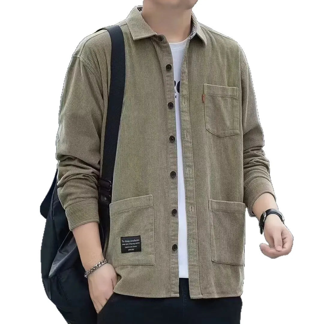 Chemise en Velours Côtelé à Doublure Polaire - Homme