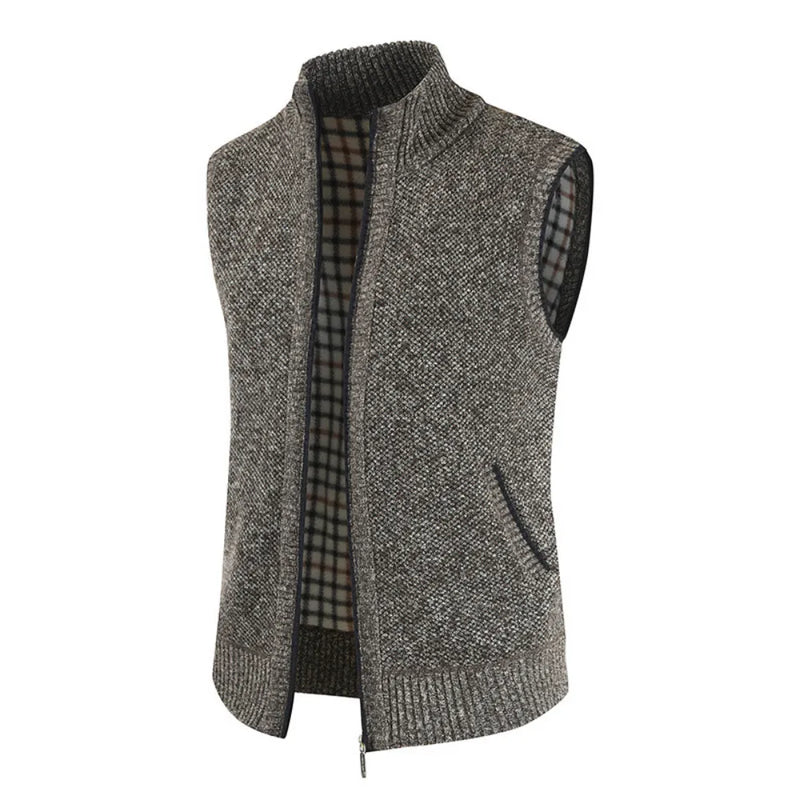 Gilet sans manches en maille - Fermeture Zip