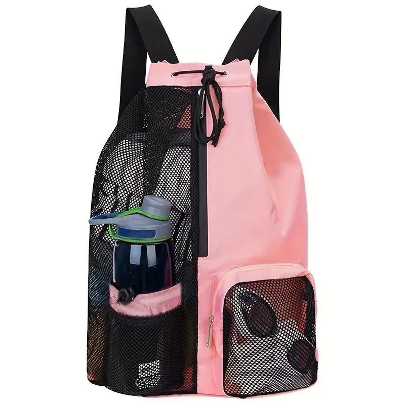 Sac à Dos de Sport Bi-Matière Maille avec Cordon de Serrage