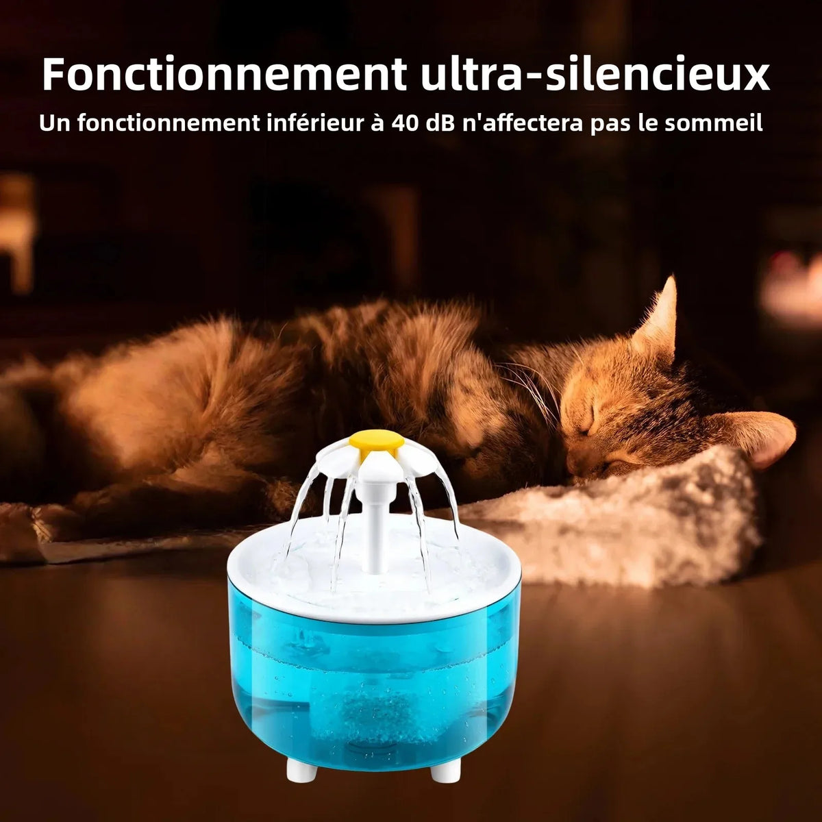 Fontaine à Eau Automatique pour Chat & Chien 1,2 L – Circulation Continue, Filtration USB – 4 Filtres Supplémentaires OFFERTS