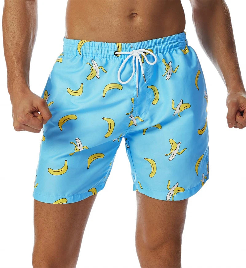 Short de Bain à Cordon et Différents Motifs