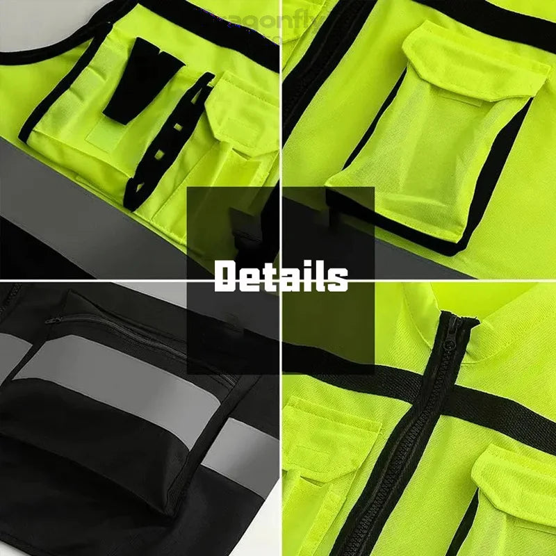 Gilet de Sécurité Réfléchissant Multi-poches