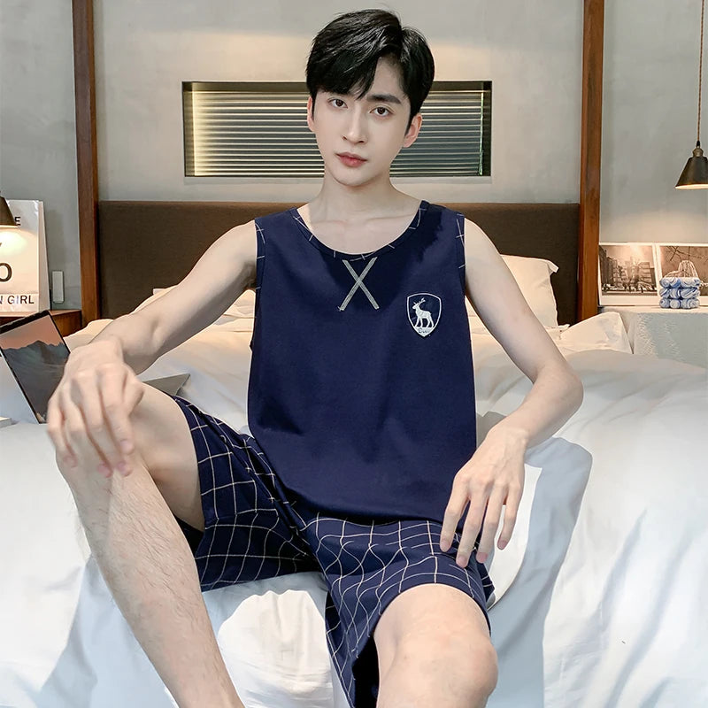 Ensemble de Nuit Décontracté Homme – Coton Doux