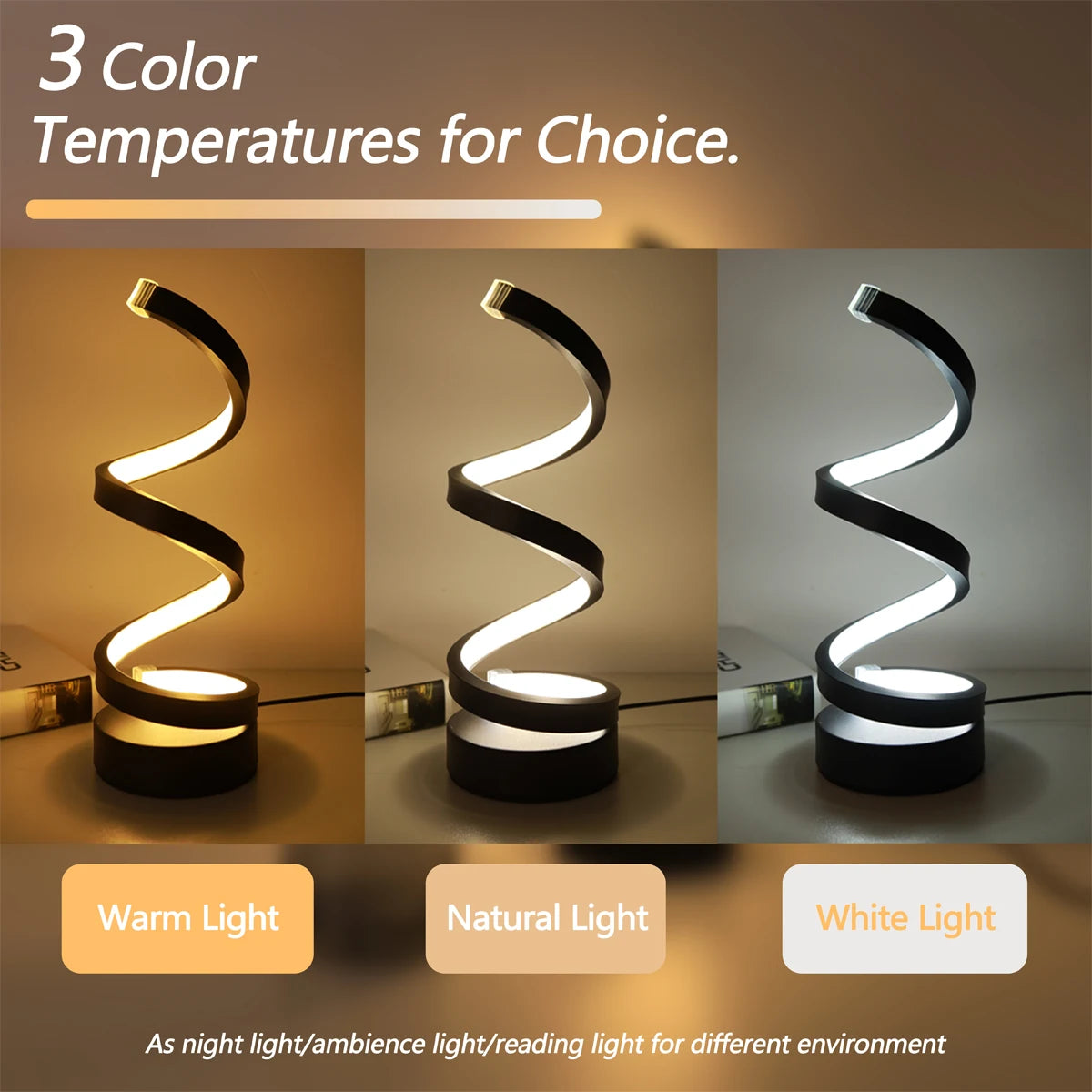 Lampe spirale - Design minimaliste et moderne