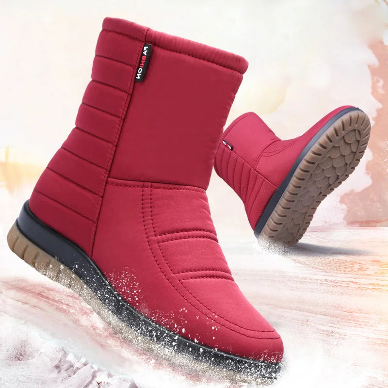 Bottes Montantes d'Hiver Imperméables & Chaudes pour Femme