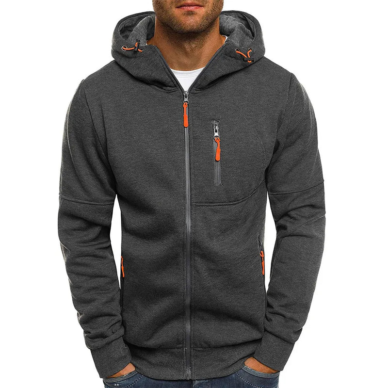 Sweats à capuche avec fermerture zip pour homme