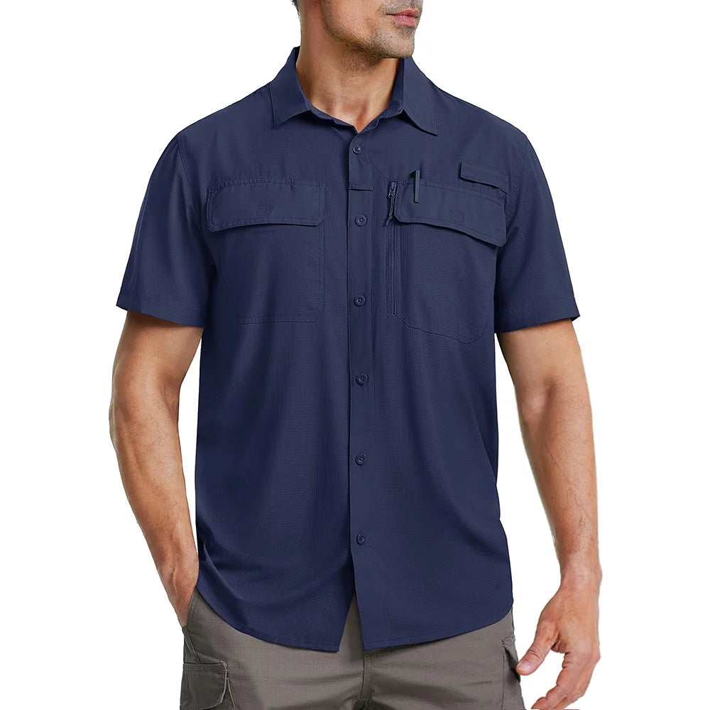 Chemise Cargo Homme Anti-UV à Séchage Rapide