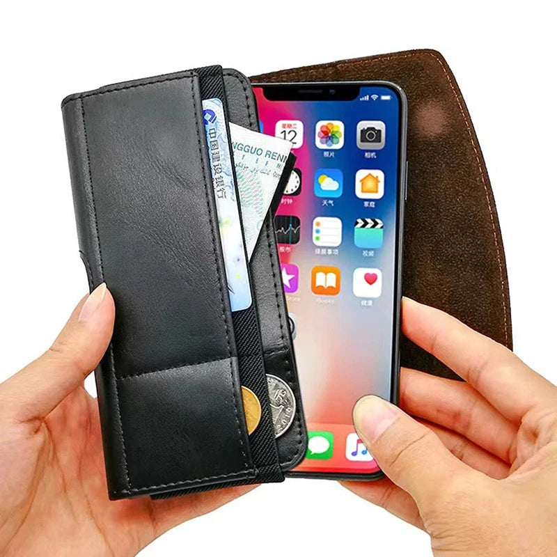 Pochette avec Clip de Ceinture en Cuir PU