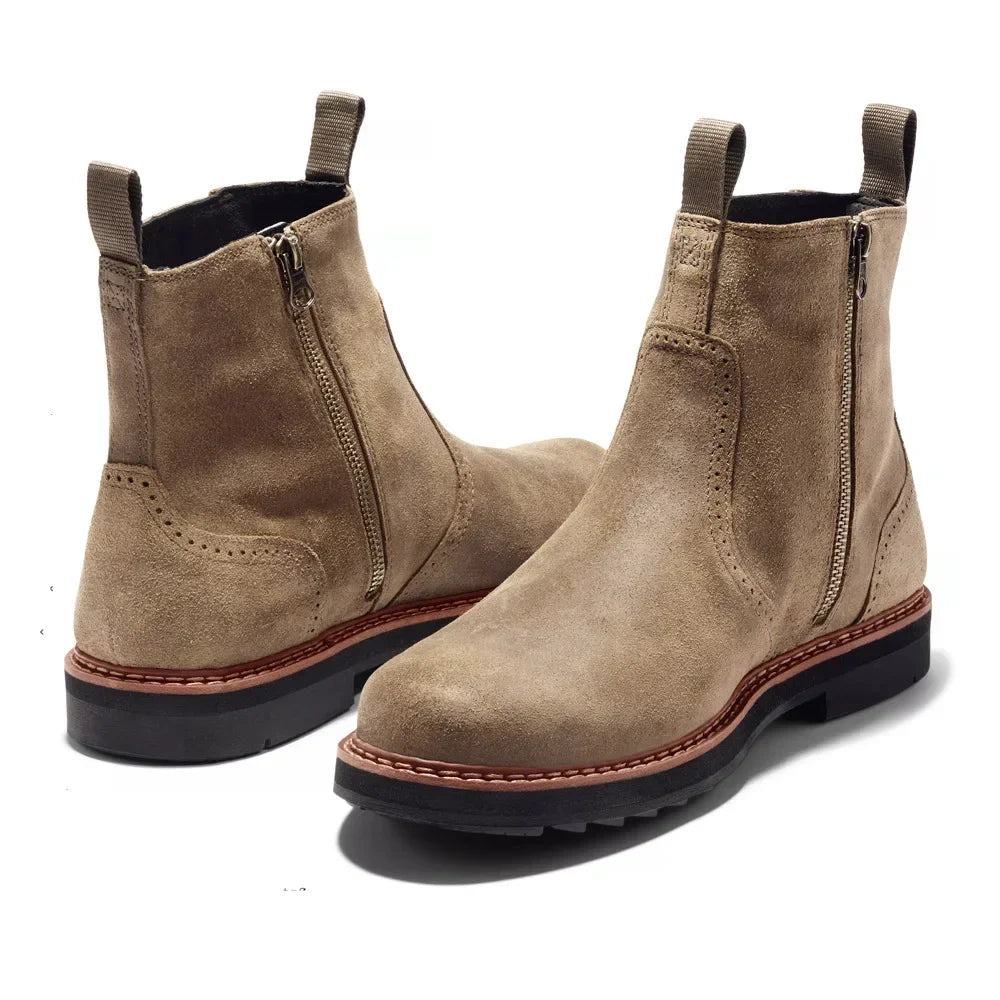 Bottines Chelsea en Cuir Rétro pour Homme
