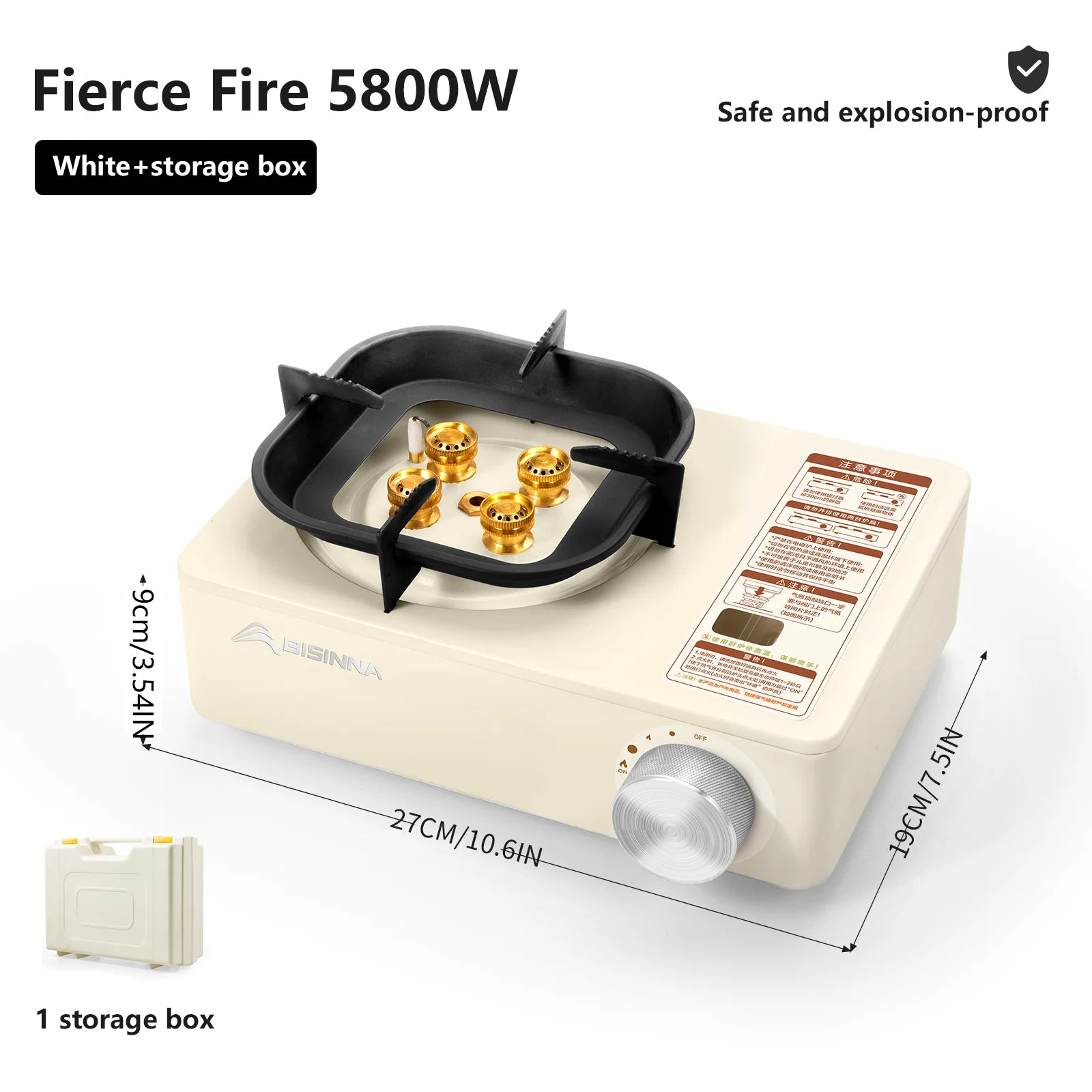 Cuisinière à Gaz de Camping 5800W