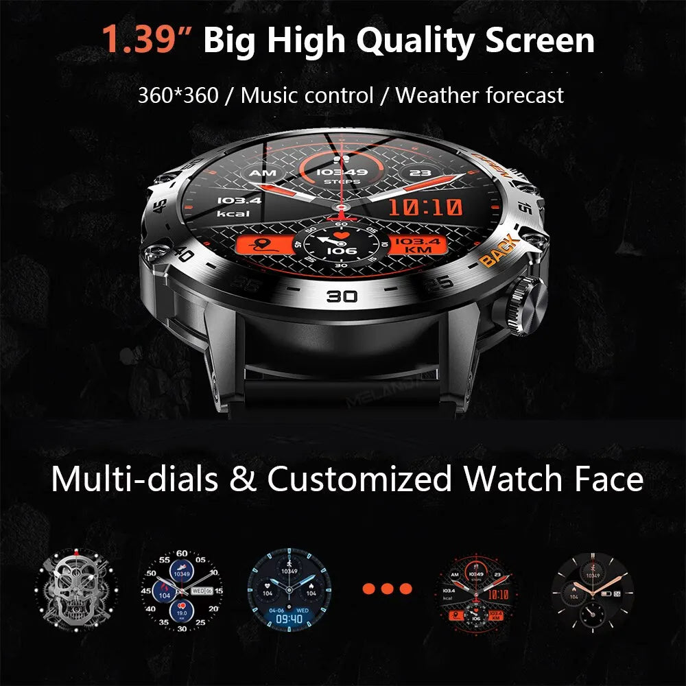 Montre intelligente de sport en acier étanche + 1 BRACELET OFFERT