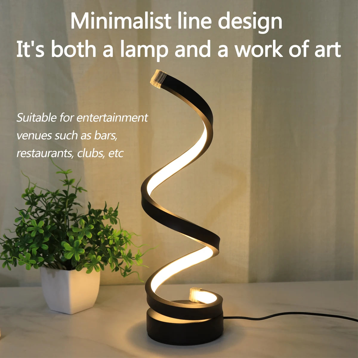 Lampe spirale - Design minimaliste et moderne