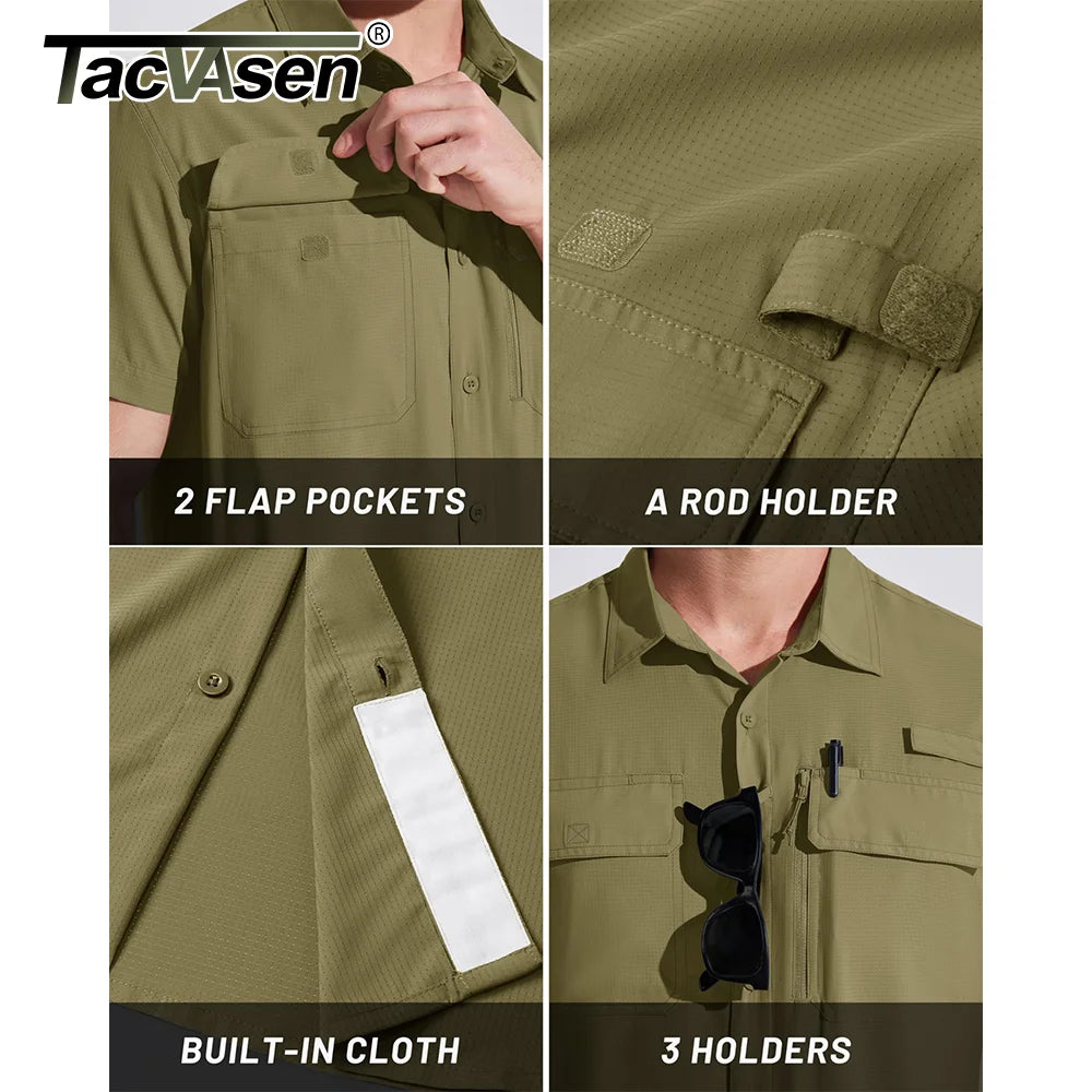 Chemise Cargo Homme Anti-UV à Séchage Rapide