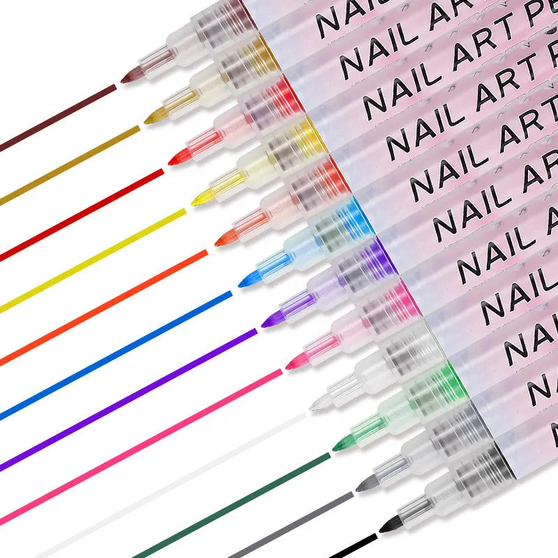 12x Stylos à Nail Art Colorés pour Manucure