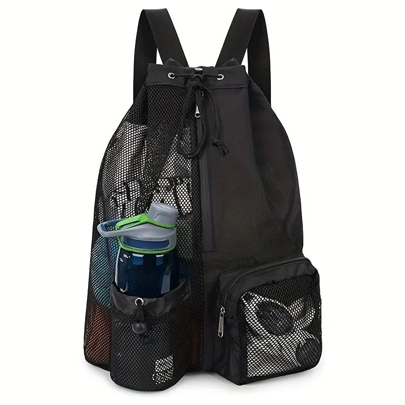 Sac à Dos de Sport Bi-Matière Maille avec Cordon de Serrage