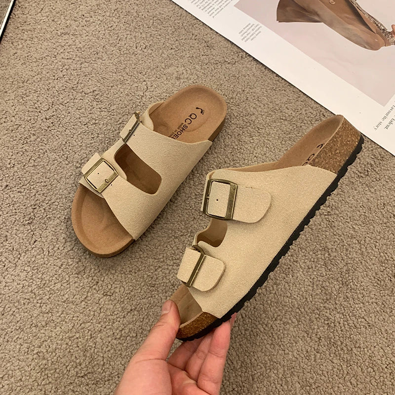 Mules confortables d'été 2 brides pour Femmes