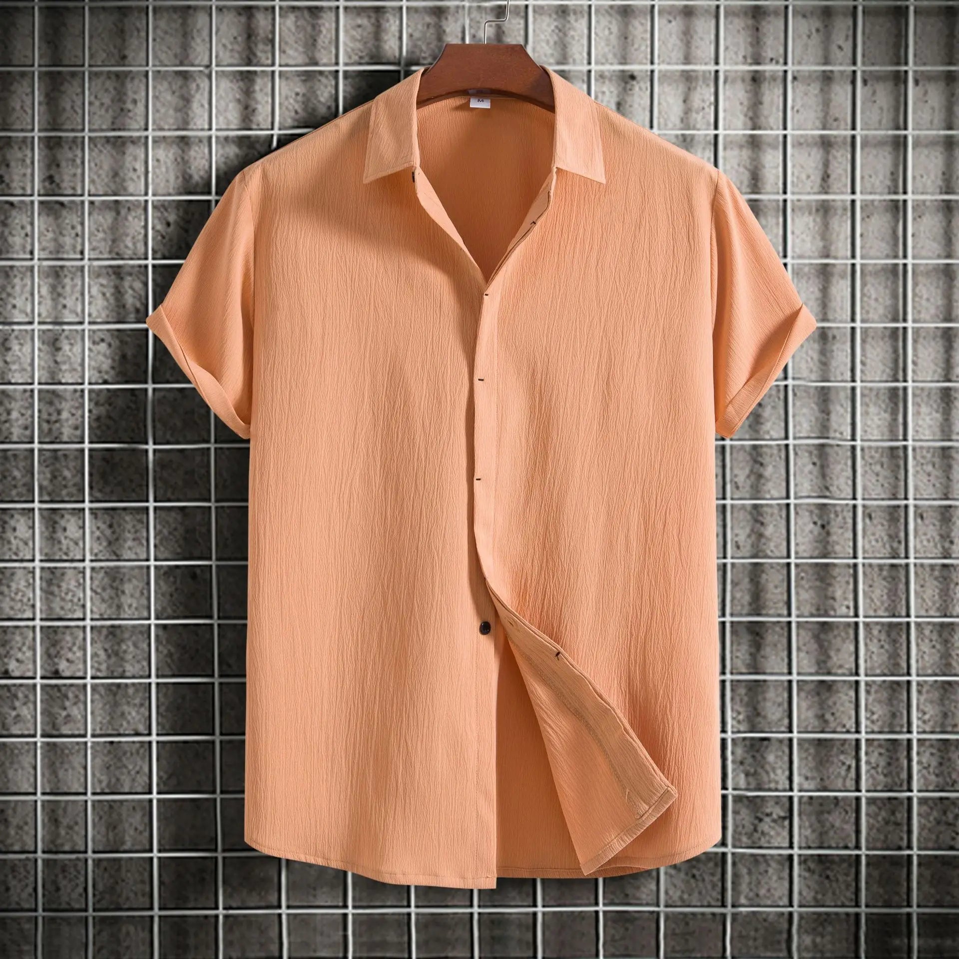 Chemise Légère en Coton Respirant Manches Courtes - Homme