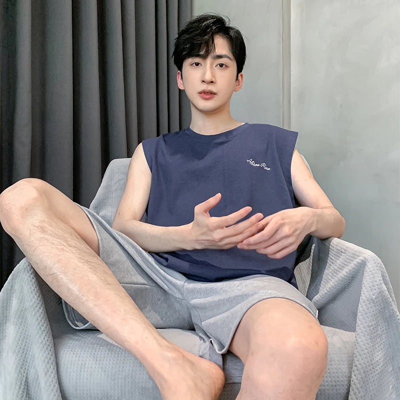 Ensemble de Nuit Décontracté Homme – Coton Doux