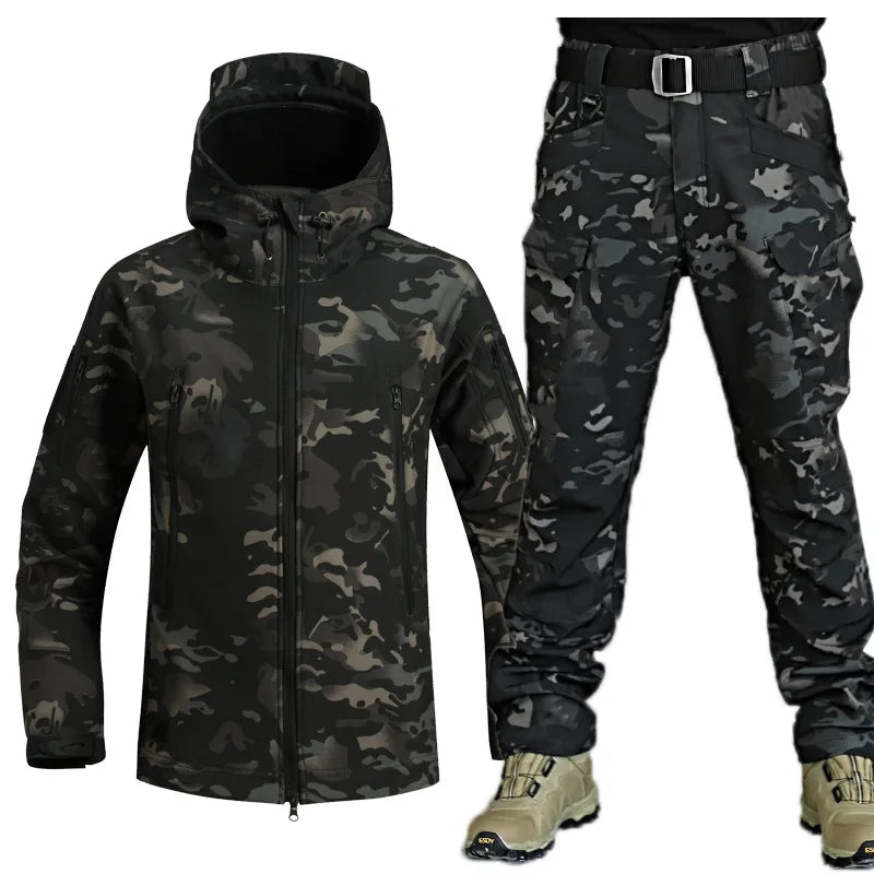 Ensemble Veste et Pantalon Militaire imperméable + Ceinture tactique OFFERTE