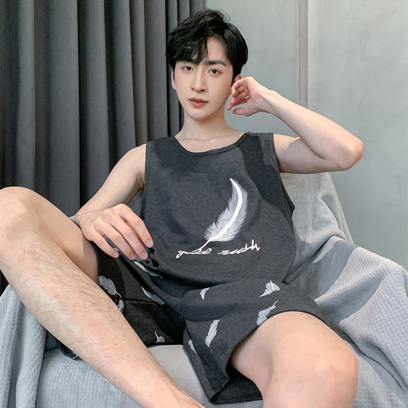 Ensemble de Nuit Décontracté Homme – Coton Doux