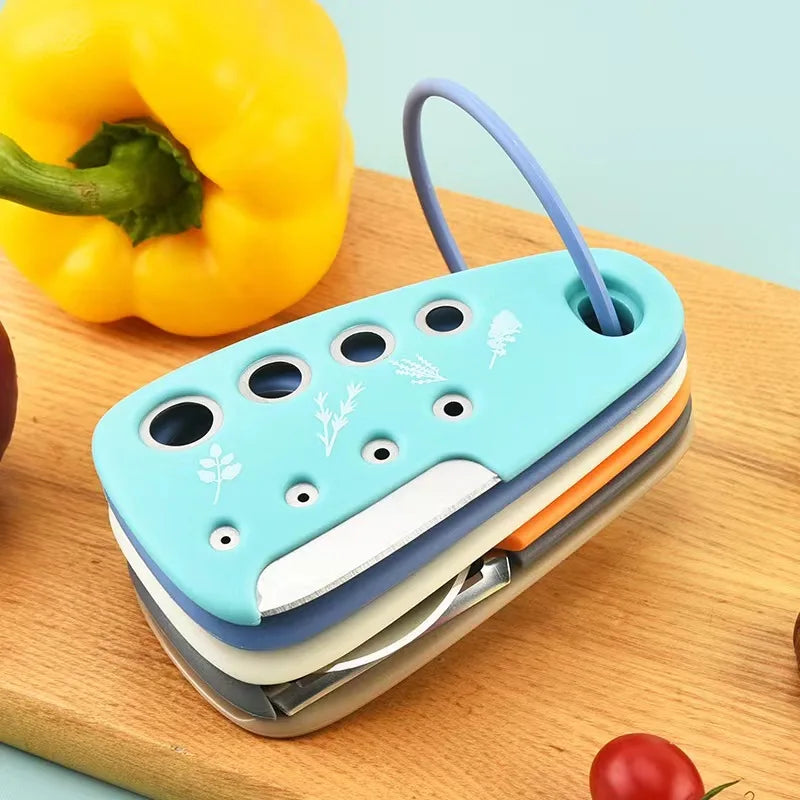 Set 6-EN-1 Ustensiles de Cuisine Multifonctions – Économe, Râpe, Coupe-Herbe, Rouleau à Pizza, Décapsuleur