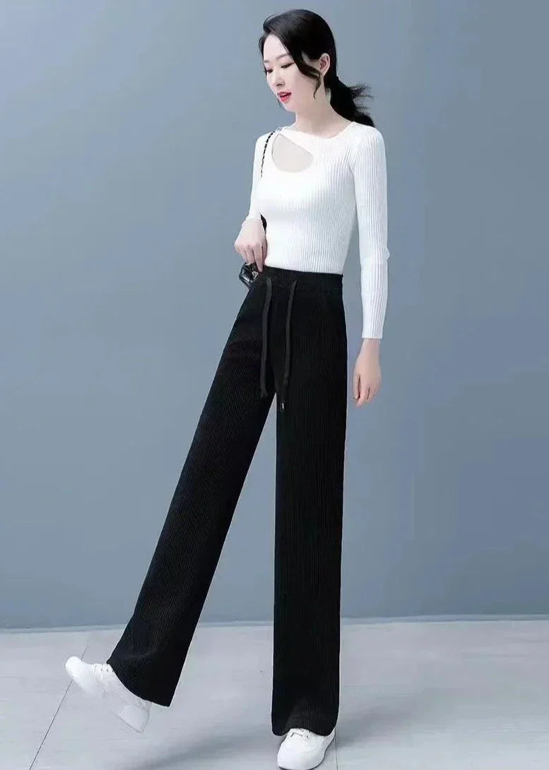 Pantalon en velours côtelé ample Femme - Intérieur fourrure