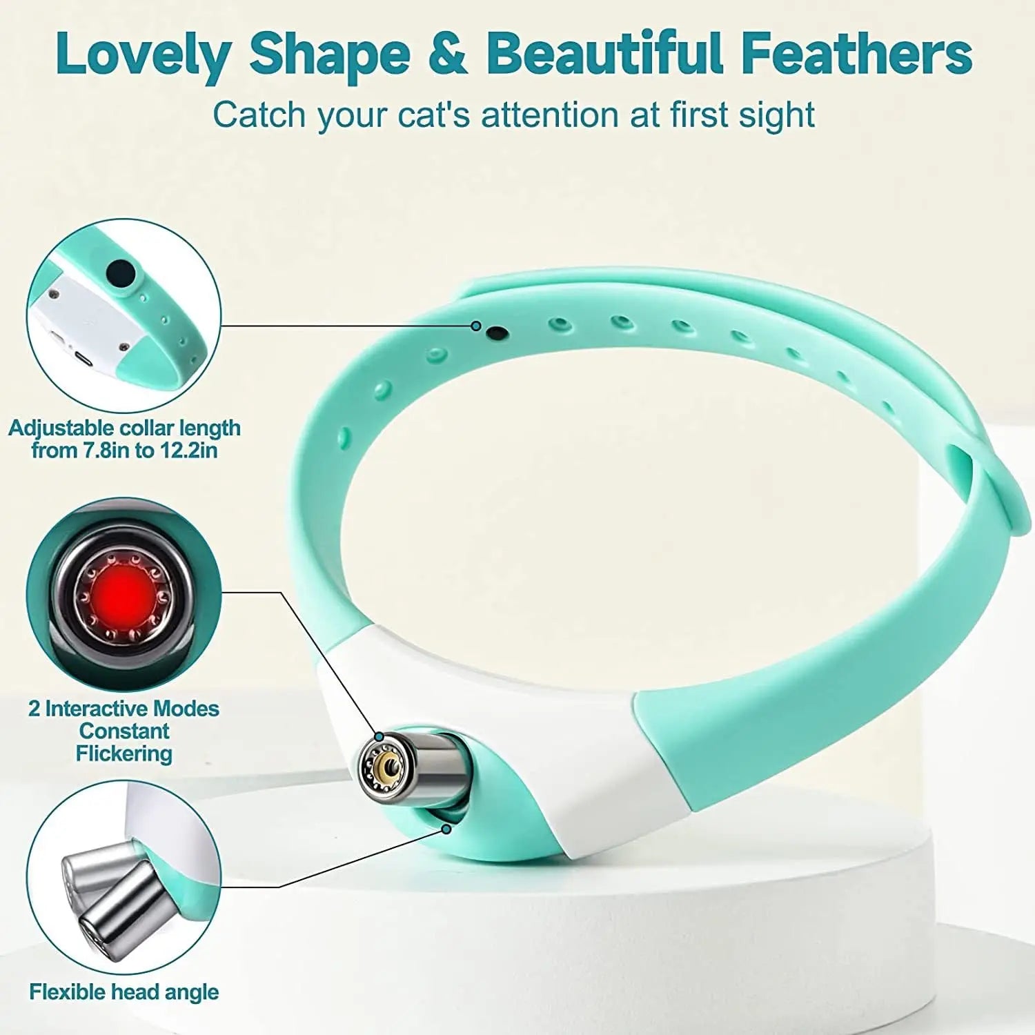 Collier Laser Rouge Automatique Pour Chat