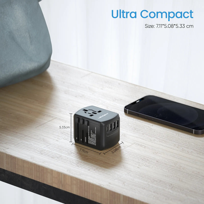 Chargeur de voyage internationnal tout en un
