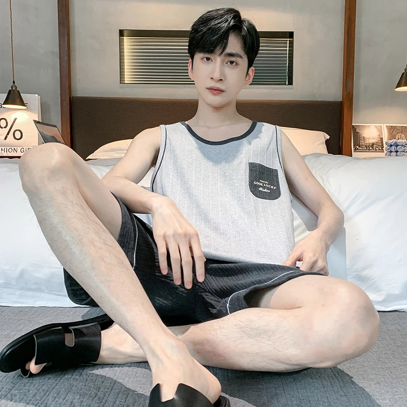 Ensemble de Nuit Décontracté Homme – Coton Doux