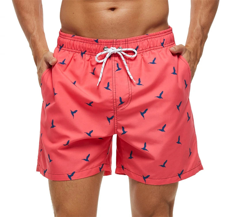 Short de Bain à Cordon et Différents Motifs