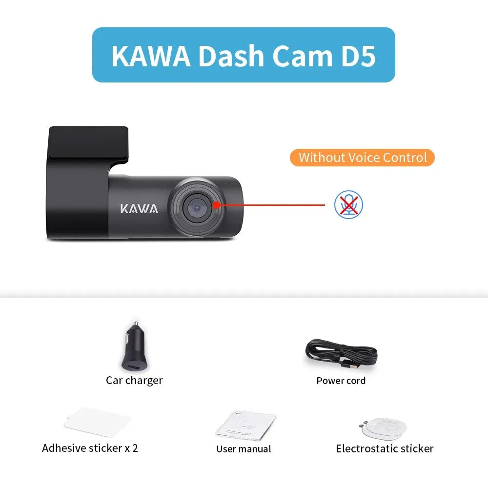 DashCam Kawa Enregistreur Vidéo 2K pour voiture