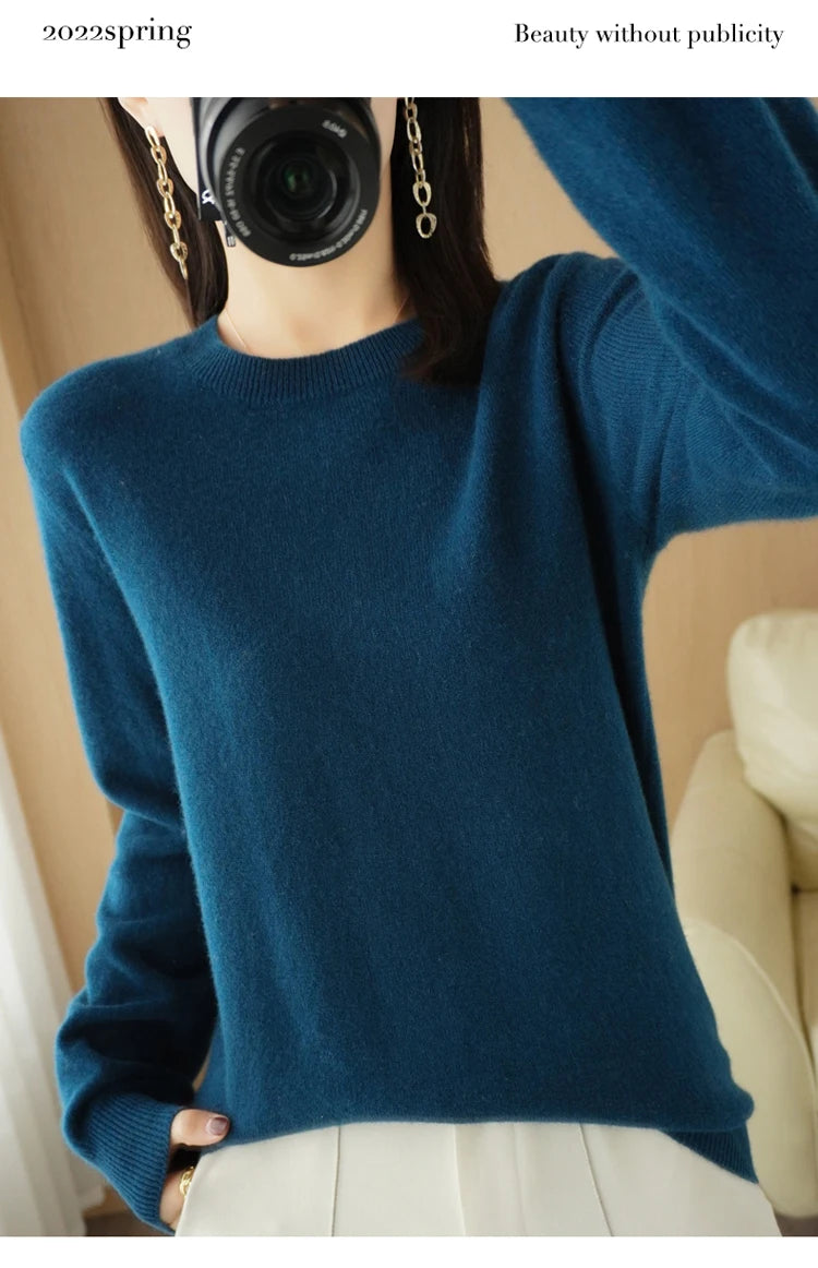 Pull en laine Mérinos BASIC à Col rond
