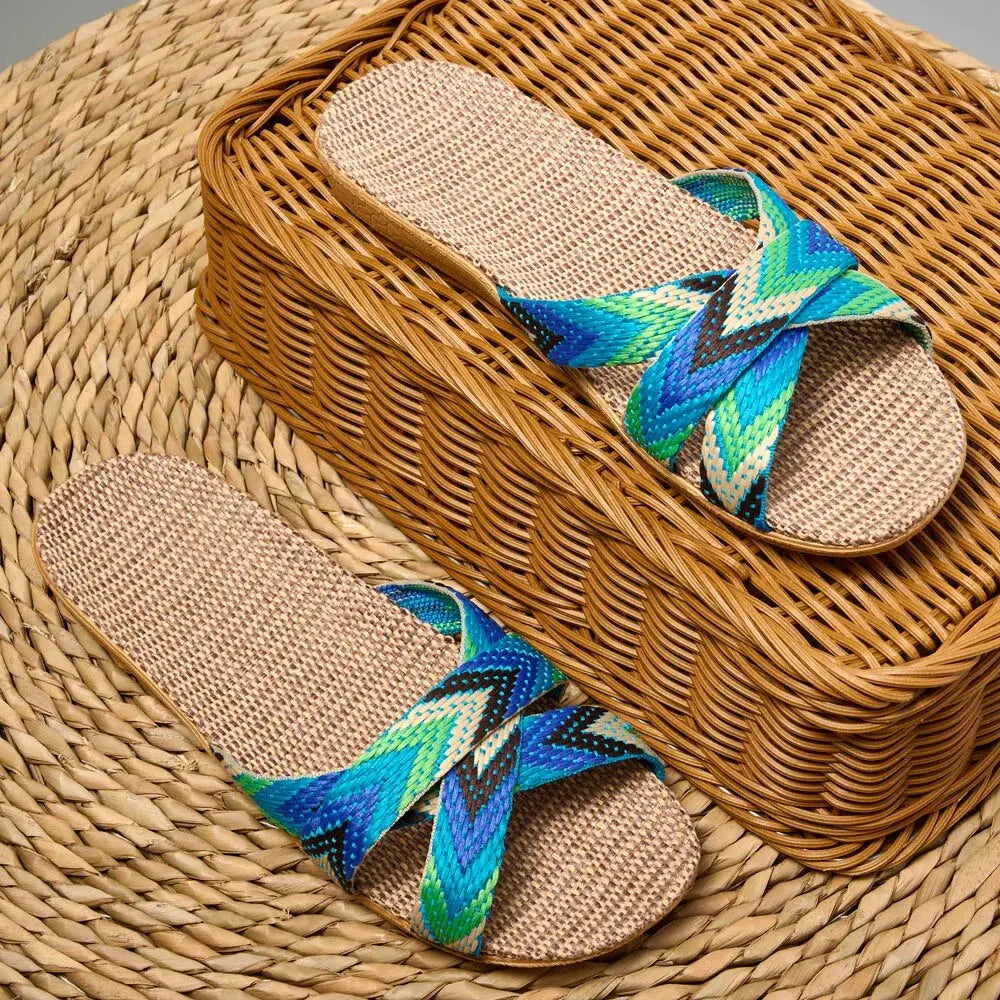 Claquettes d’Été Tressées Légères et Confort