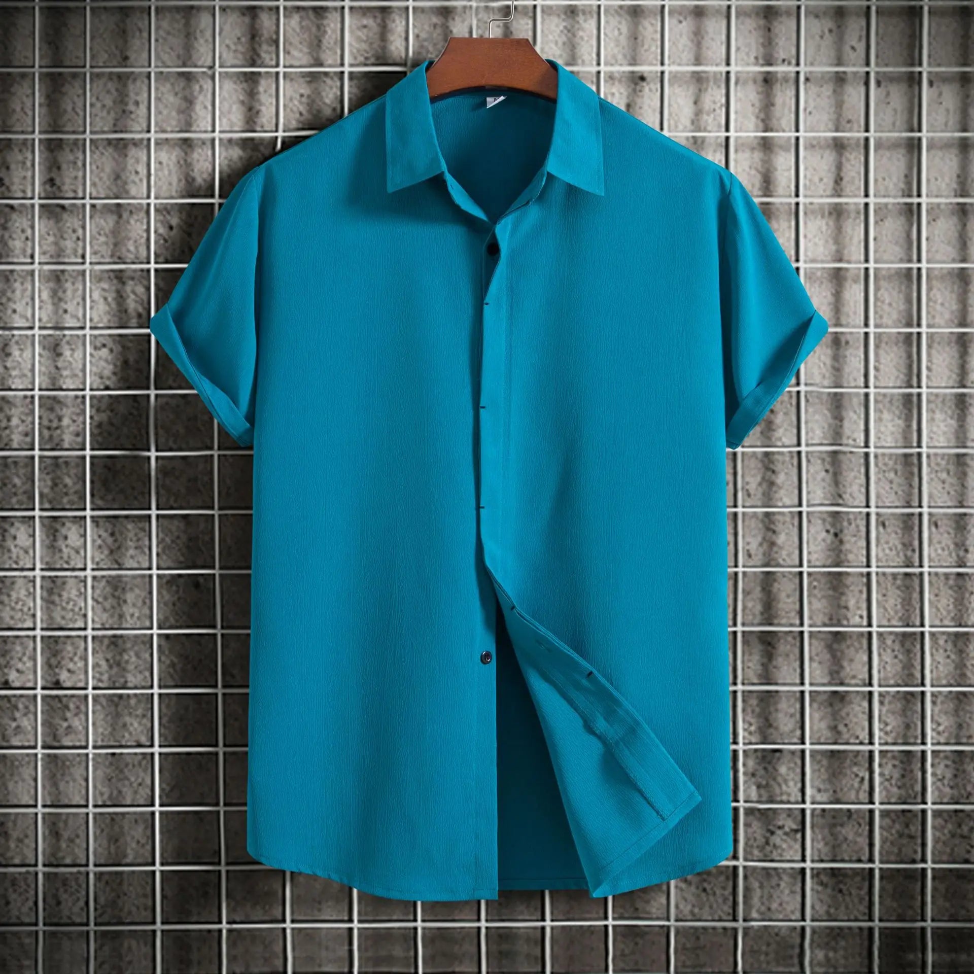 Chemise Légère en Coton Respirant Manches Courtes - Homme