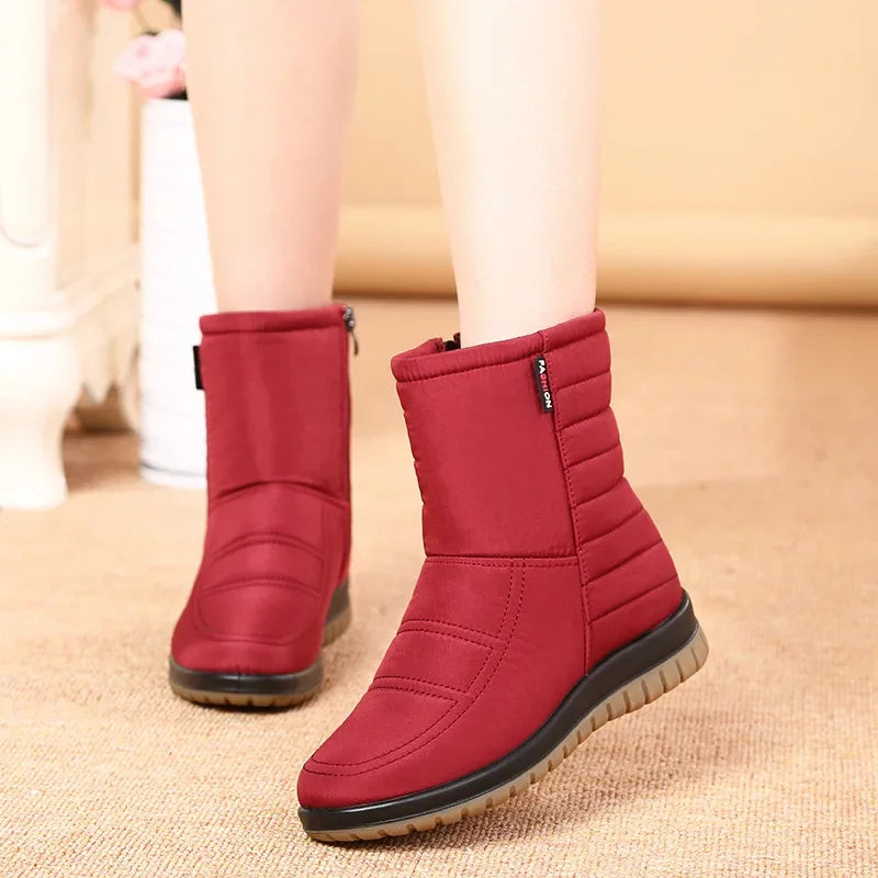 Bottes Montantes d'Hiver Imperméables & Chaudes pour Femme