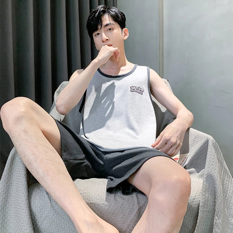 Ensemble de Nuit Décontracté Homme – Coton Doux